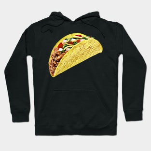 Taco Tuesday Toon Style Tiled Taco Emoji Pattern Hoodie